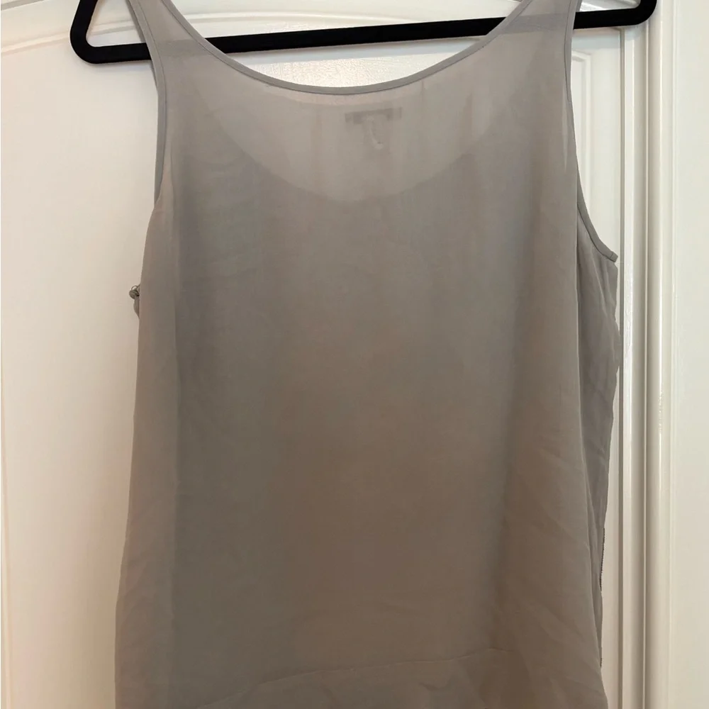 J. Crew Gray Sequin Tank Top - Picture 2 of 6